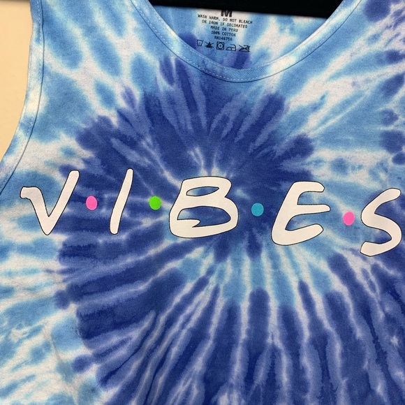 NWOT#TakeThat BAILEY APPAREL tie dye V.I.B.E.S top - Picture 2 of 4